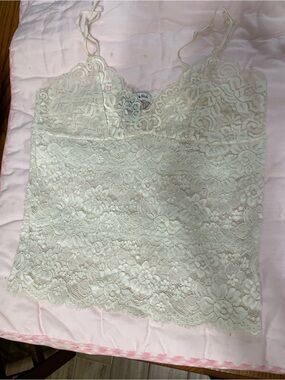 Abercrombie & Fitch Ivory Lace Camisole Chemise